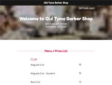 Tablet Screenshot of oldtymebarbershop.com